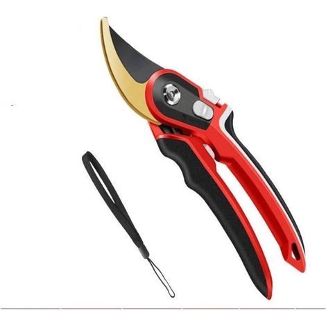 Garden Pruners, Heavy Duty Garden Clippers, Pruning Shears with Adjustable Thumb Lock, Hand Gardening Tools Pruners, High Carbon Steel Sharp Gardening Scissors (1/4)