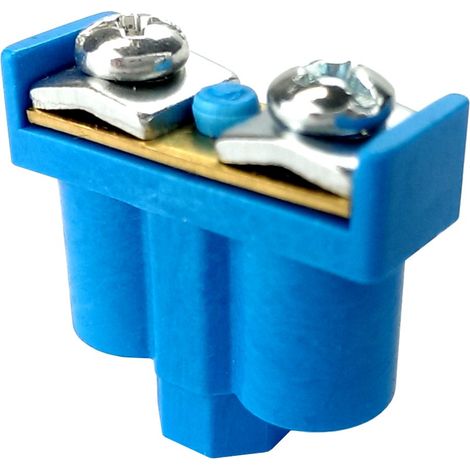 5 pezzi connettore a doppio terminale 2X4MM2 400V blu per installazione rapida N (1/2)