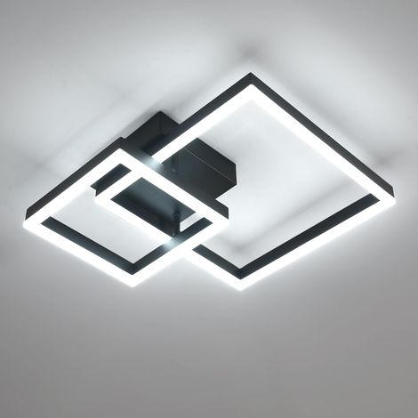 Plafonnier LED Salon, 36W 4050LM 6500K Luminaire Plafonnier, Noir (1/5)