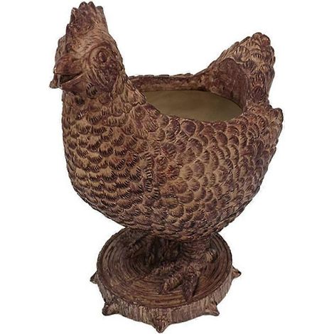 Pots de fleurs décoratifs en résine avec motif de poulet, style cartoon, pour plantes succulentes (1/4)