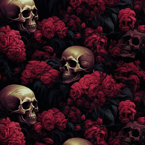 Tela decorativa para exteriores Oxford - Motivo de calavera I DX4665 (1/5)