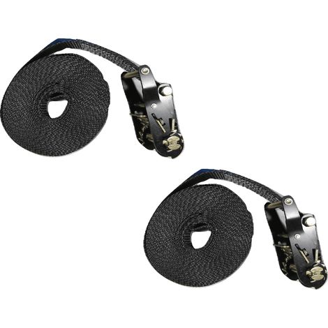 25MM Black Ratchet Straps 8M Endless Lashing x2 - 1.5 Ton Tie Down Trailer Cargo Truck (1/5)