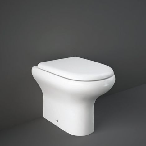 RAK Compact Rimless Back to Wall Toilet 455mm Comfort Height with Soft Close Seat (1/4)