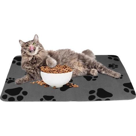 50 x 30 cm Tapis pour Gamelle Chien et Chat, Tapis de Nourriture pour Chien (1/5)
