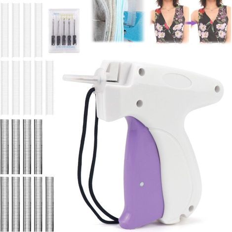 Speedy Quick Clothing Mikro-Nähpistole für Kleidung, Mini-Schaumstoffpistole, Schnellreparaturset für Kleidung mit 5 Nadeln und 1000 Kunststoffnadeln (1/5)
