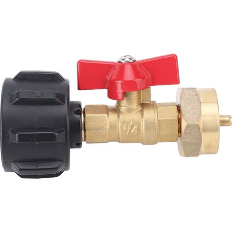 Adaptateur de recharge de réservoir QCC1, avec contrôleur d'arrêt, robinet à bille, remplissage facile de gaz pour cylindre de 1lb, bouteille de gril de Camping