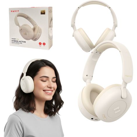 Auriculares inalámbricos Bluetooth Havit H655BT color beige (1/5)
