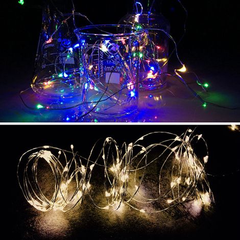 Guirlande lumineuse solaire pour extérieur, décoration de mariage et fête, chaîne de lumières féériques saisonnière. (1/5)