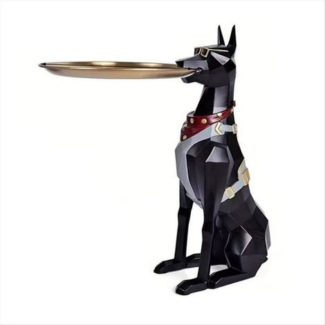 1 Table d'appoint, Statue de chien, Résine, Plateau surélevé, Intérieur et extérieur (1/5)