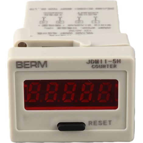 Compteur électronique numérique 5 chiffres JDM11-5H totalisateur 12V DC (1/5)