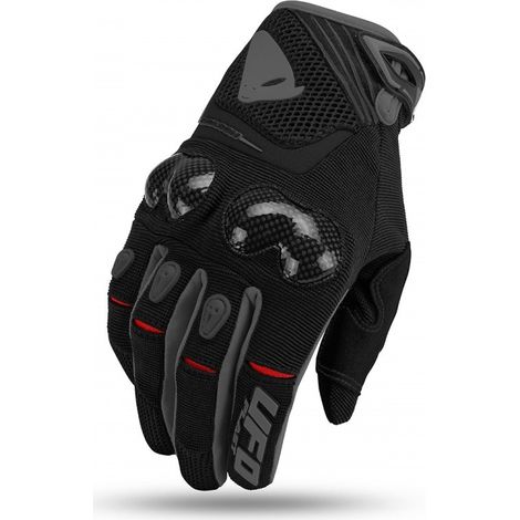 Gants de moto UFO Reason Carbon Noir Gris M - Collection 2024