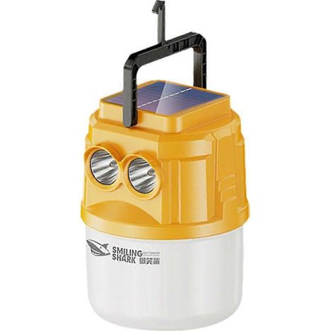 Lampe de camping LED portable rechargeable USB, solaire, à suspendre à une tente ou à suspendre en cas d'urgence extérieure. (1/5)