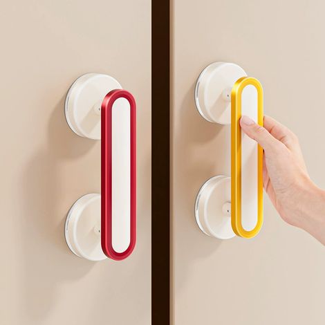 Poignée ventouse rouge pomme 1 pièce sans perçage pour porte frigo tiroir fenêtre (1/4)