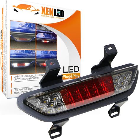 Antibrouillard arrière + feux de recul LED Ford Mustang 2015-2017 - Version Fumée et Rouge - PLug&PLay (1/5)