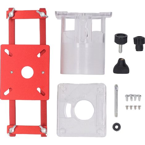 Base de routeur pour le travail du bois, couvercle Transparent 2 en 1, fixation, support de fente central pour l'installation de meubles d'armoire