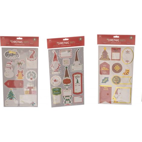 S/20 STICKER NATALIZI 30X14.5CM ASS PREZZO CAD UNO