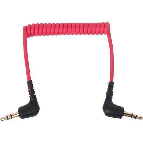 Câble micro coudé à ressort TRS 3,5 mm mâle-mâle pour Rode SC2