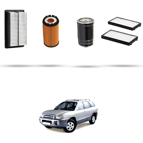 Kit tagliando 4 filtri compatibile con Hyundai Santa FE I 2.0 CRDi 92kw dal 2004 (1/5)