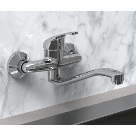 Robinet mitigeur de cuisine mural EUROPA chrome EISL (1/4)