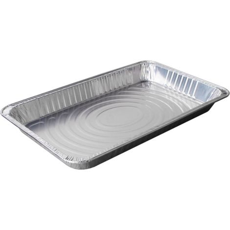 Juego de 10 platos vaporeros desechables de aluminio, grandes, gruesos y profundos. (1/5)
