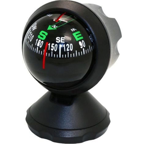Brújula para coche, inclinómetro, bola guía para coche, medidor de ángulo de inclinación, nivel, herramienta de búsqueda, equilibrador, equipo de medición para coche, vehículo marino (1/4)