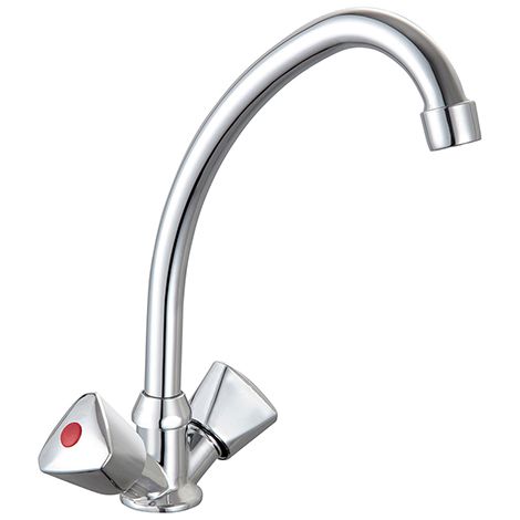Centrale Brico – Mitigeur évier BOUTY – Chromé – Bec mobile – Corps laiton – Hauteur 250 mm – Hauteur sous bec 195 mm – Fixation Ø 38 mm