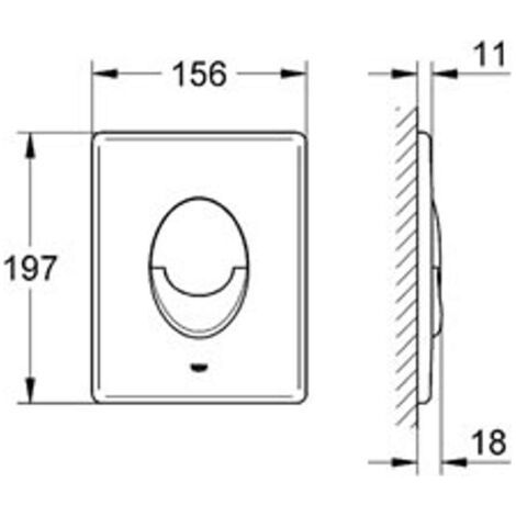 Pannello di comando Grohe Skate Air, colore Alpinweiß, modello 42304SH0