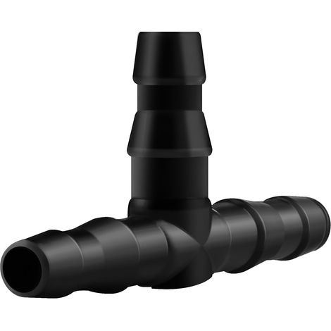 Packung mit 100 T-Stücken mit Widerhaken, 1/4" (4/7 mm), für Tropfbewässerung – Universalverbinder, Mikrosprinkler und Gartenbewässerungssysteme (1/4)