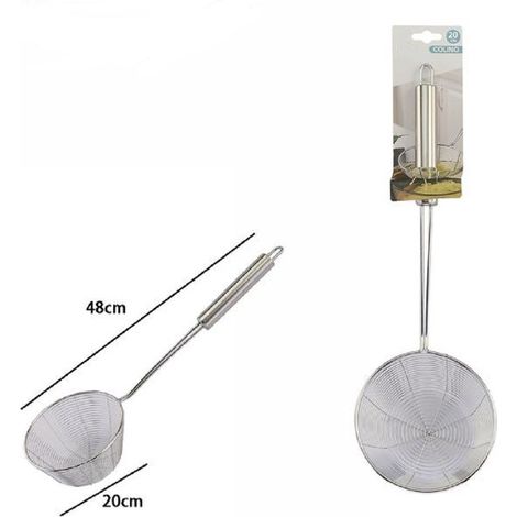 TrAdE Shop Traesio - Colino Diametro 20 Cm Passino Setaccio Scola Cola Fritto Utensile Cucina 74072 -
