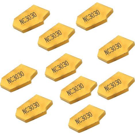 10 pièces/ensemble 3mm Gtn3 rainurage CNC carbure Inserts lames séparation outil de coupe (1/5)