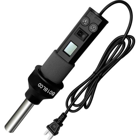 Pistolet à air chaud portable à température contrôlée avec écran LCD 8018, pistolet de séchage industriel 850, pistolet à air chaud à affichage numérique (1/4)
