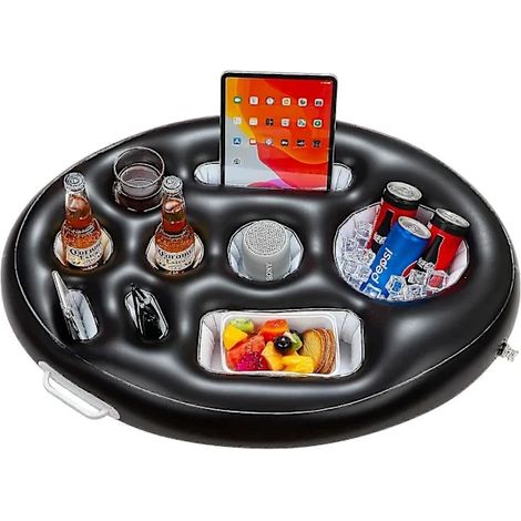 Porte-gobelet gonflable pour spa, bar et jacuzzi - Porte-gobelet pour piscine, plage et extérieur (1/3)