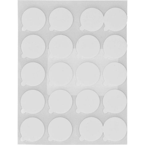 10er-Set doppelseitige Klebepunkte mit abgerundeten Ecken, runde Knetmasse, 20 mm x 2 mm