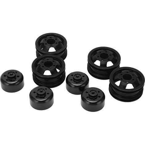 Felge aus Aluminiumlegierung für RC-Modellfahrzeuge im Maßstab 1:16 (WPL Fj40 C14 C24 B14 B24 B16 B36), schwarz (1/5)