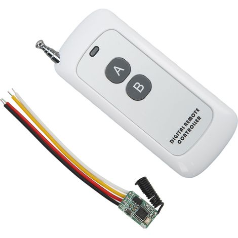 Mini interrupteur sans fil telecommande numerique sensible DC3.5-12V montage simple controle souple 2A 433.92MHz (1/5)