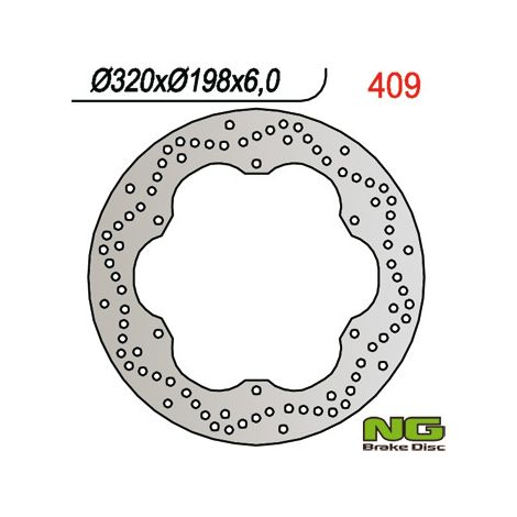 Disco de freno delantero NG para Yamaha XJ 600 Diversion 1992-1997, 320x198x6 mm