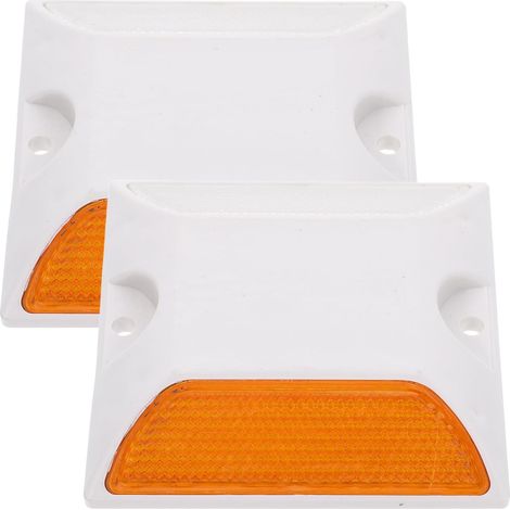Réflecteur Routier 2 Pièces en Plastique pour Garages et Parkings Haute Visibilité, Résistance à Compression, Balises Allée, Usage Signalétique (1/5)