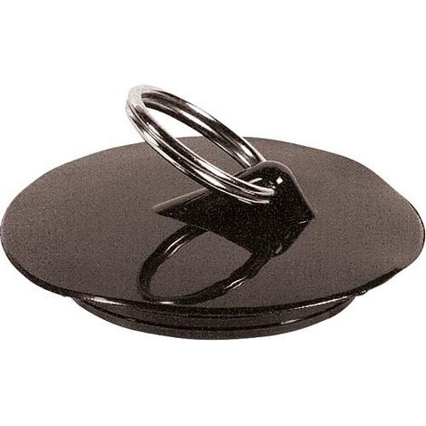 Bouchon avec une grande goupille pour ecoulement diam. 45 m noir (1/2)