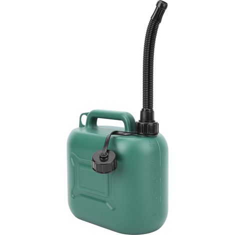 Jerrycan ABS 5L vert portable bidon essence style militaire réservoir carburant industriel robuste (1/5)