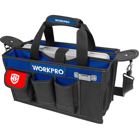 Werkzeugtasche mit Schultergurt, Trennwand und mehreren Taschen, 39 x 22 x 29 cm