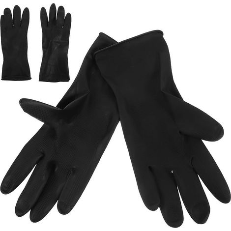 Gants de coiffure pour teinture, gants de protection pour coiffeur, 2 paires, outils de beauté capillaire noirs (1/5)