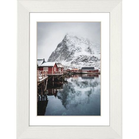 Cadre photo en bois "Oslo", blanc, 10 x 15 cm