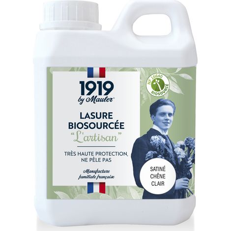 Lasure biosourcée protection extrême UV & intempéries - 5L Satiné Chêne Clair - Air Intérieur A+ - L'Artisan 1919 by Mauler