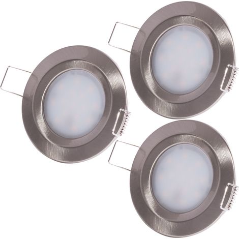 Paulmann Coin Slim Lampada a LED da incasso per bagno Kit da 3 6 W IP44 Ferro (spazzolato) (1/5)