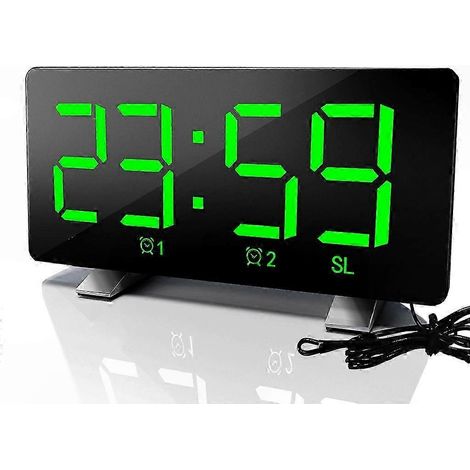 LED-Digitalwecker mit Projektor und FM-Radio, LCD-Display, Doppelalarm mit Schlummerfunktion, elektronischer Tischwecker, eingebauter Timer (1/5)