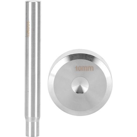 Outil de poinçonnage Double face, Kit de réglage de rivets en cuir, ensemble en métal pour bricolage, maroquinerie 10mm (1/5)