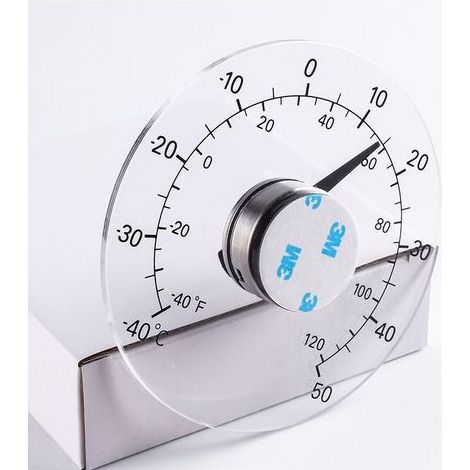 Thermomètre de De Fenêtre pour Extérieur Intérieur, Aucune Pile Requise, Cadran Transparent, ThermomèTre MétéO, Lectures PréCises pour Maison, Bureau, Terrasse (1/5)