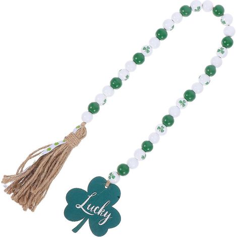 Guirlande de perles en bois avec pompons pour la Saint-Patrick (4 pièces) (1/5)