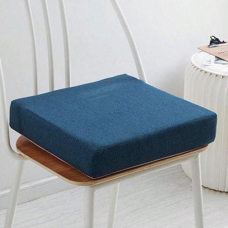 Coussin de siège en mousse haute densité, 50 x 50 x 5 cm, léger et confortable(Indigo)