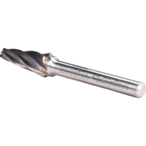 Makita B-52825 runder konischer Fräser 10 x 25 mm Ø 6 mm 3/8 x 1 Zoll Ø 1/2 Zoll (1/4)
